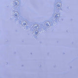 Baby Blue Tissue Organza Saree With Scallop Border