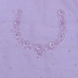 Lavender Tissue Organza Saree With Scallop Border