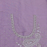 Wisteria Purple Tissue Saree With Scallop Border