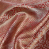 Burnt Sienna Kanjivaram Saree With Gold Zari