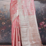 Dusty Pink Kanjivaram Tissue Saree