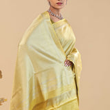 Moccasin Kanjivaram Saree With Gold Zari