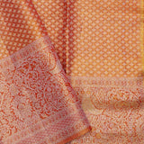 Burnt Orange Kanjivaram Tissue Saree