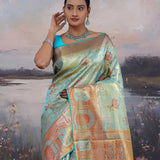 Sky Blue Kanjivaram Saree
