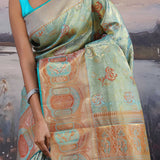 Sky Blue Kanjivaram Saree