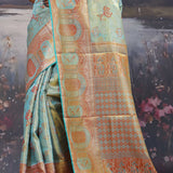 Sky Blue Kanjivaram Saree