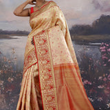Light Tumbleweed Kanjivaram Saree