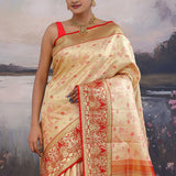Light Tumbleweed Kanjivaram Saree