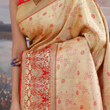 Light Tumbleweed Kanjivaram Saree