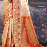 Light Tumbleweed Kanjivaram Saree