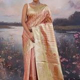 Rust Brown Kanjivaram Saree