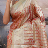 Rust Brown Kanjivaram Saree
