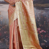 Rust Brown Kanjivaram Saree