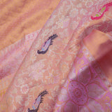 Lavender Rose Kanjivaram Saree With Meenakari Design