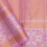 Lavender Rose Kanjivaram Saree With Meenakari Design