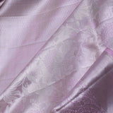 Wisteria Purple Kanjivaram Saree With Silver Zari