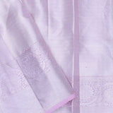 Wisteria Purple Kanjivaram Saree With Silver Zari
