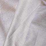 White Kanjivaram Saree With Silver Zari