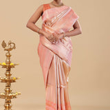 Oriental Pink Kanjivaram Saree With Zari Weaving