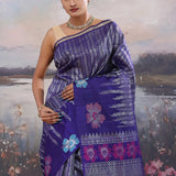 Deep Violet Kanjivaram Saree With Gold Zari Design