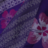 Deep Violet Kanjivaram Saree With Gold Zari Design