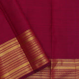 Orange Kanjivaram Saree With Burgundy Border