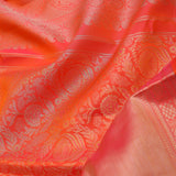 Portland Orange Kanjivaram Saree