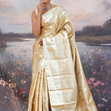 Peach Kanjivaram Tissue Saree