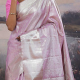 Electric Lavender Kanjivaram Saree
