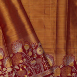 Golden Kanjivaram Tissue Saree With Designer Border