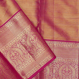 Magic Mint Kanjivaram Saree With Contrast Pink