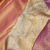 Light Gold Kanjivaram Saree With Jaal Weaving