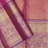 Light Gold Kanjivaram Saree With Jaal Weaving