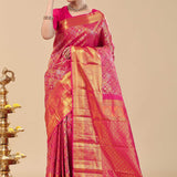 Raspberry Pink Kanjivaram Saree