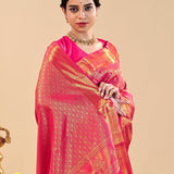 Raspberry Pink Kanjivaram Saree
