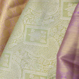 Pista Green Kanjivaram Saree With Contrast Border
