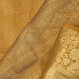 Golden Yellow Kanjivaram Saree With Gold Zari