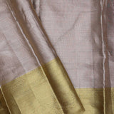 Cold Turkey Kanjivaram Saree With Gold Border
