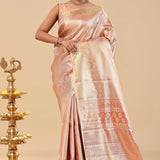 Brown Rust Kanjivaram Saree With Designer Border