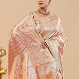 Brown Rust Kanjivaram Saree With Designer Border