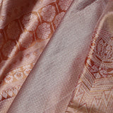 Brown Rust Kanjivaram Saree With Designer Border