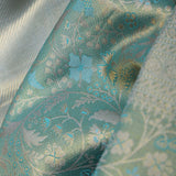 Turquoise Kanjivaram Saree With Gold Zari Design