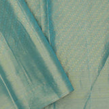 Turquoise Kanjivaram Saree With Gold Zari Design