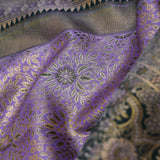 Amethyst Purple Kanjivaram Saree With Contrast Border
