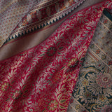 Claret Pinkish Red Kanjivaram Silk Saree With Brocade