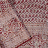 Bottle Green Kanjivaram Saree With Contrast Border