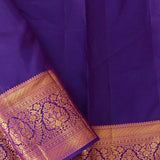 Periwinkle Purple Kanjivaram Saree With Floral Jaal