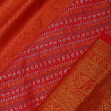 Milano Red Kanjivaram Silk Saree With Gold Zari Border