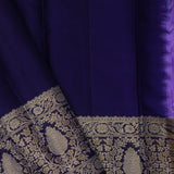 Lavender Kanjivaram Silk Saree With Floral Pattern