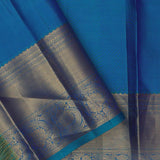 Sky Blue Kanjivaram Silk Saree With Floral Design